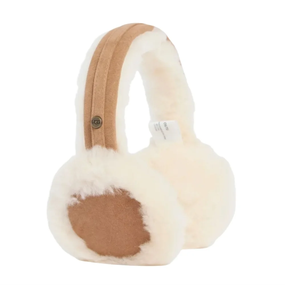 BNIB NWT UGG Women's Water Resistant Sheepskin Earmuffs with Embroidered Logo - Picture 3 of 16